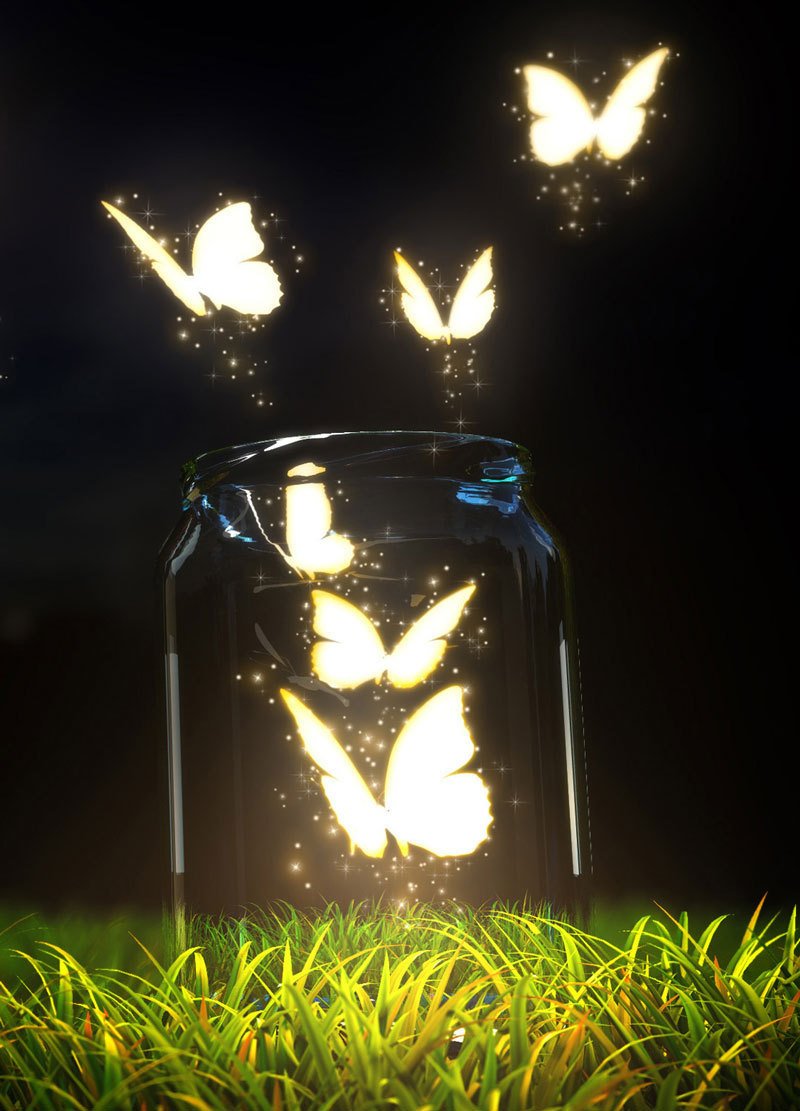 Светящиеся мотыльки