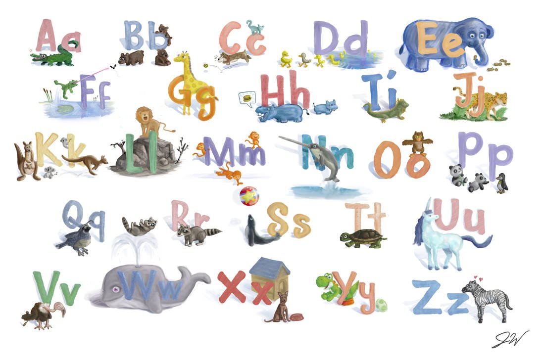 Алфавит в виде животных