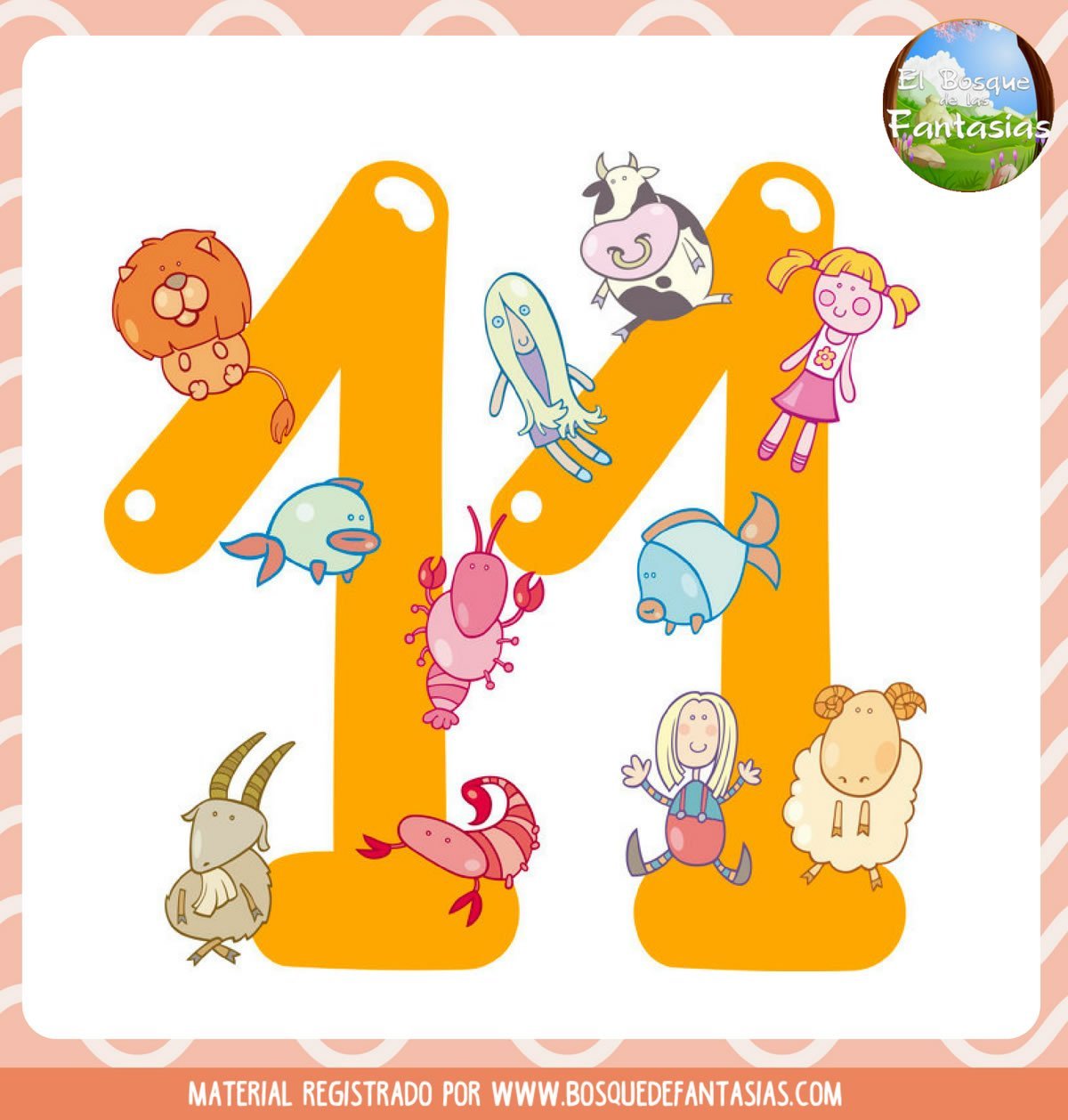 Веселая цифра 11