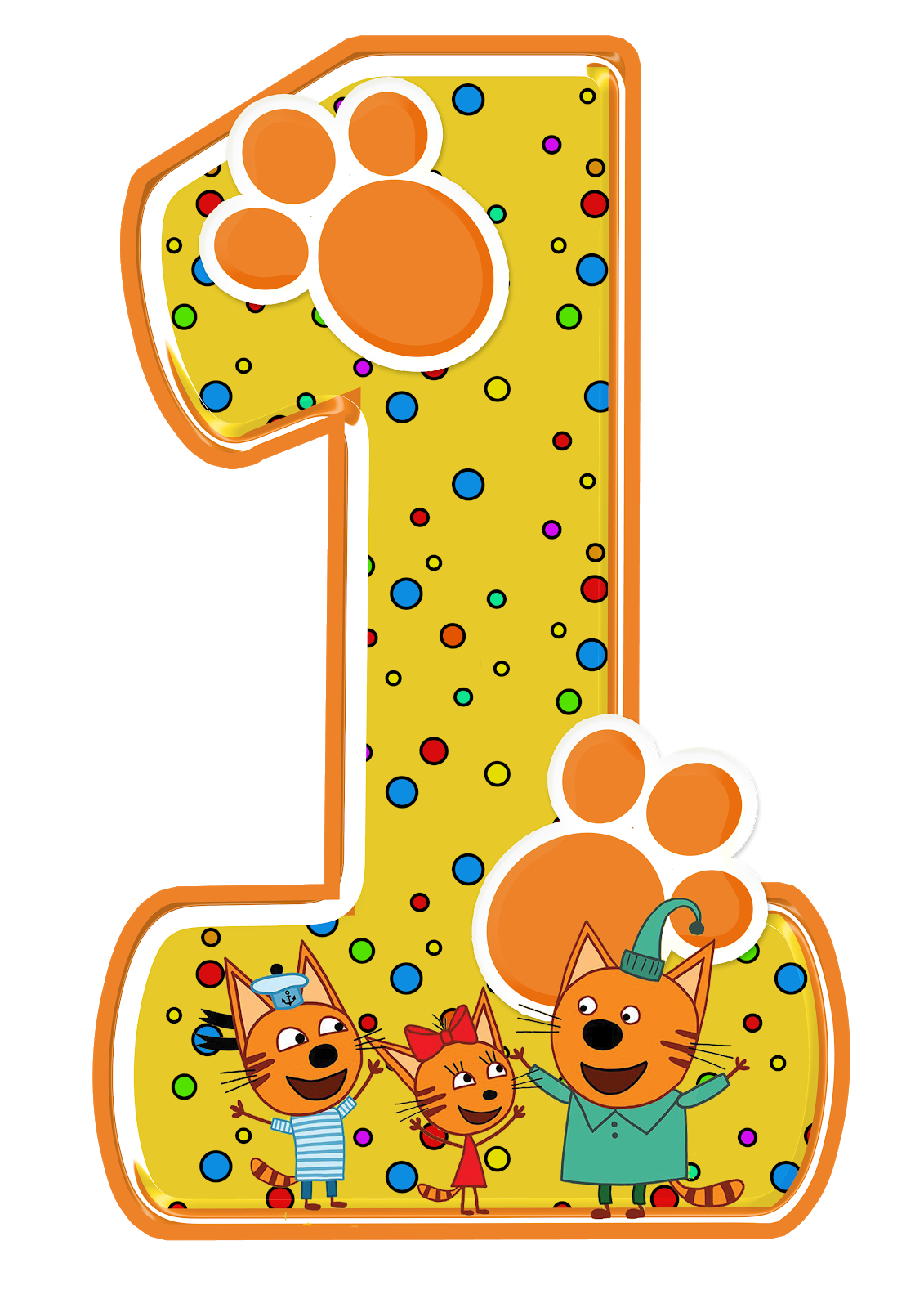 1 Год надпись вектор