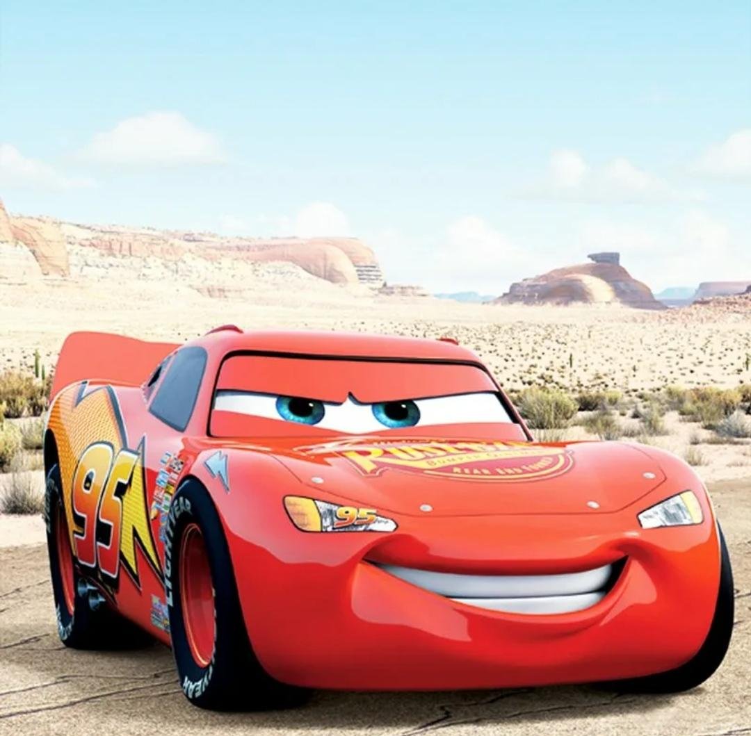 Молния Маккуин на прозрачном фоне