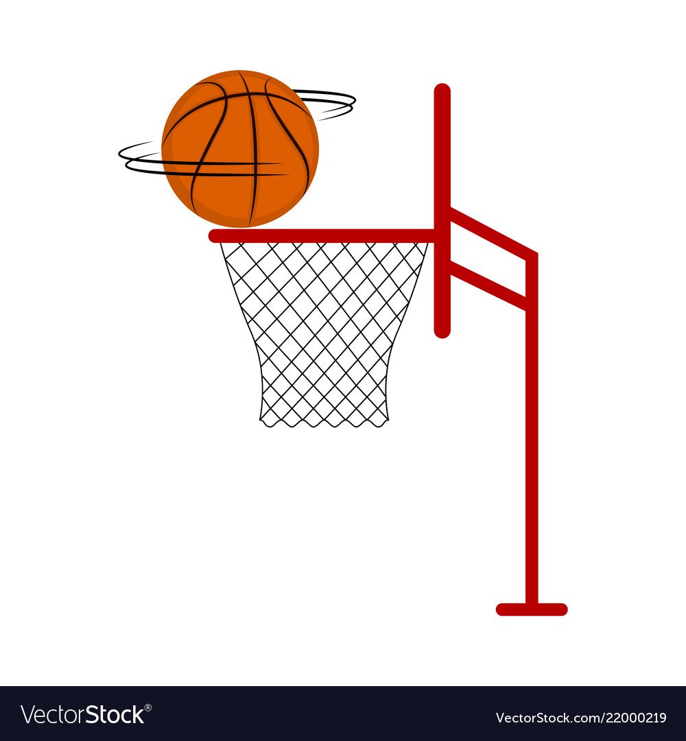 Баскетбольное кольцо рисунок чернилами