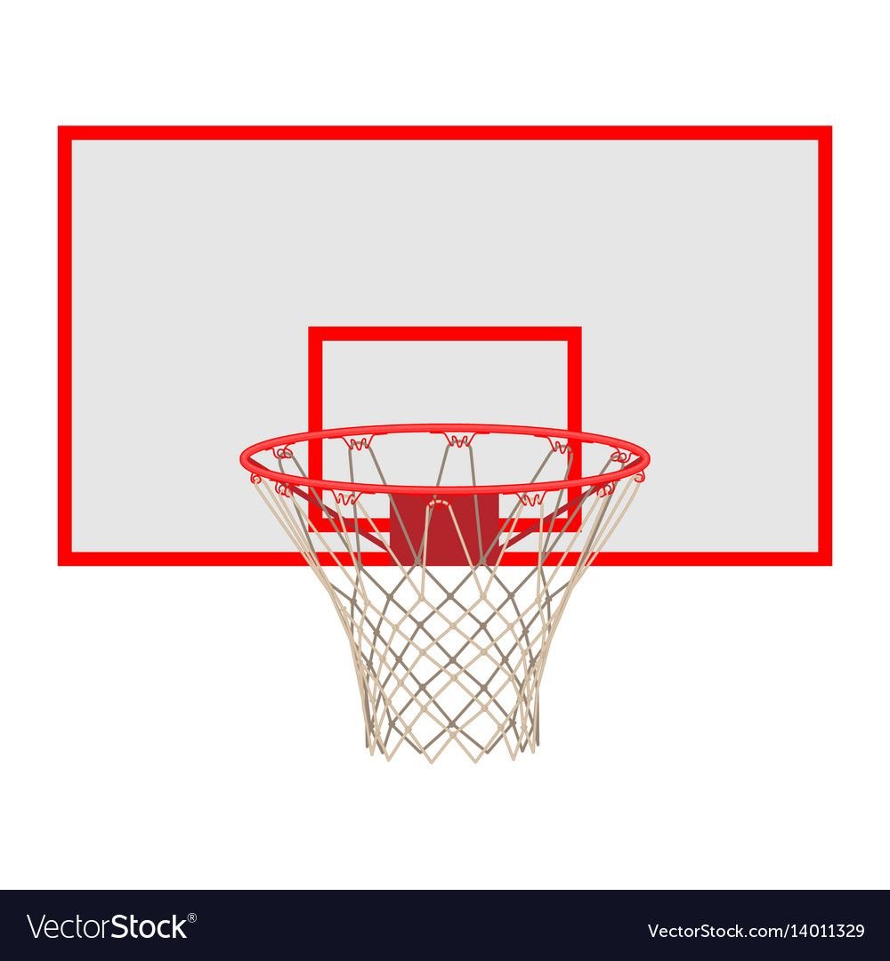 Баскетбольное кольцо вид сбоку вектор