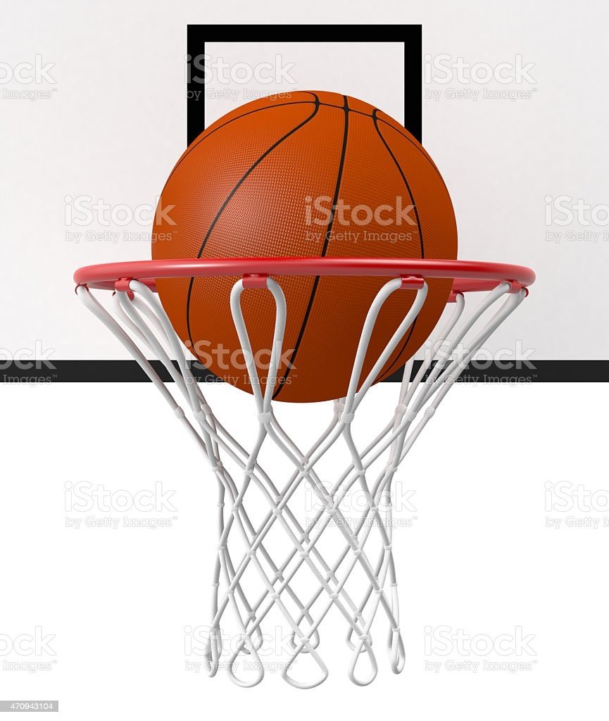 Баскетбольный мяч и кольцо