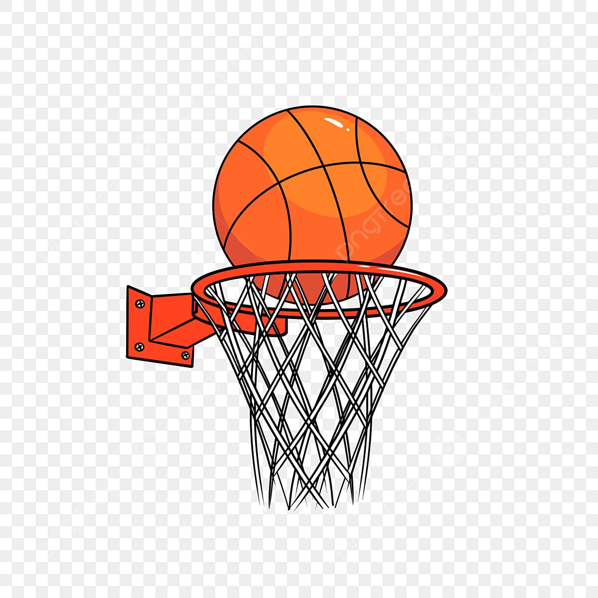 Корзина баскетбольная напольная, с сеткой