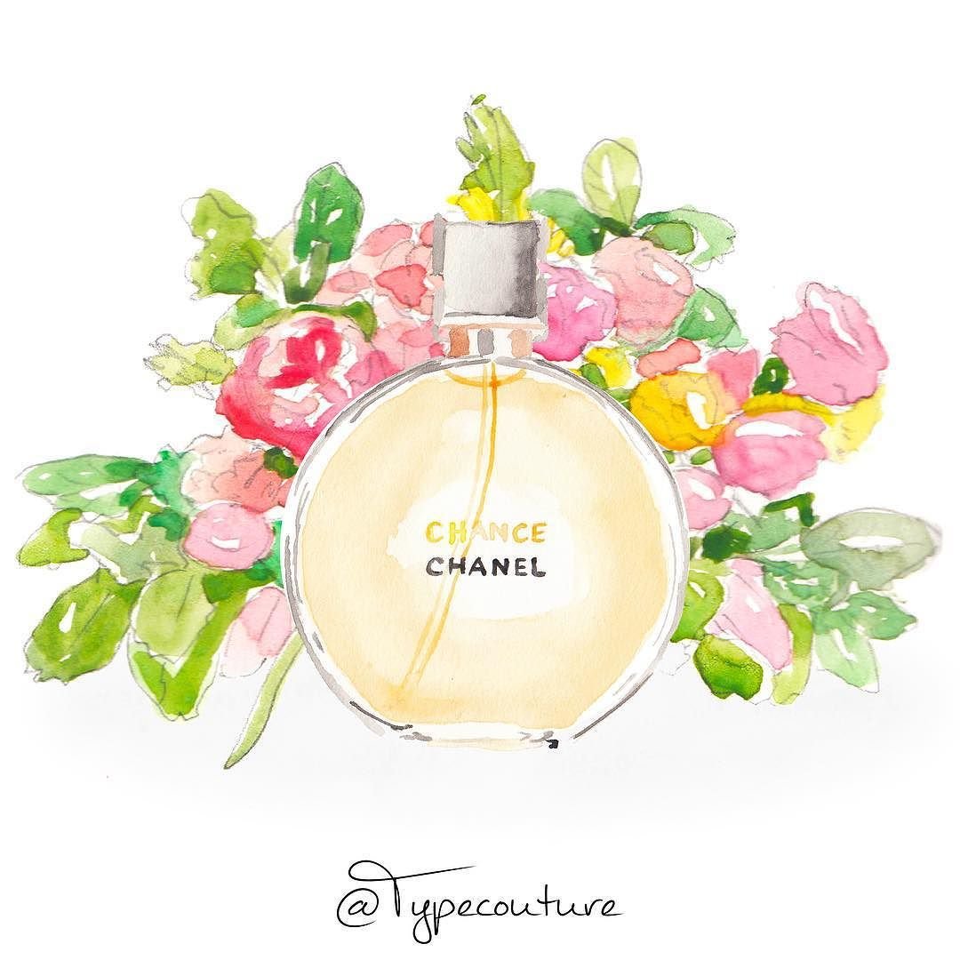 Духи Шанель иллюстрация
