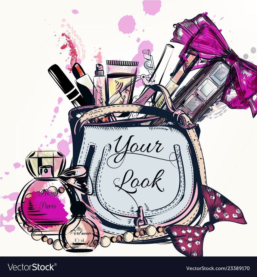 Акварельные иллюстрации косметики