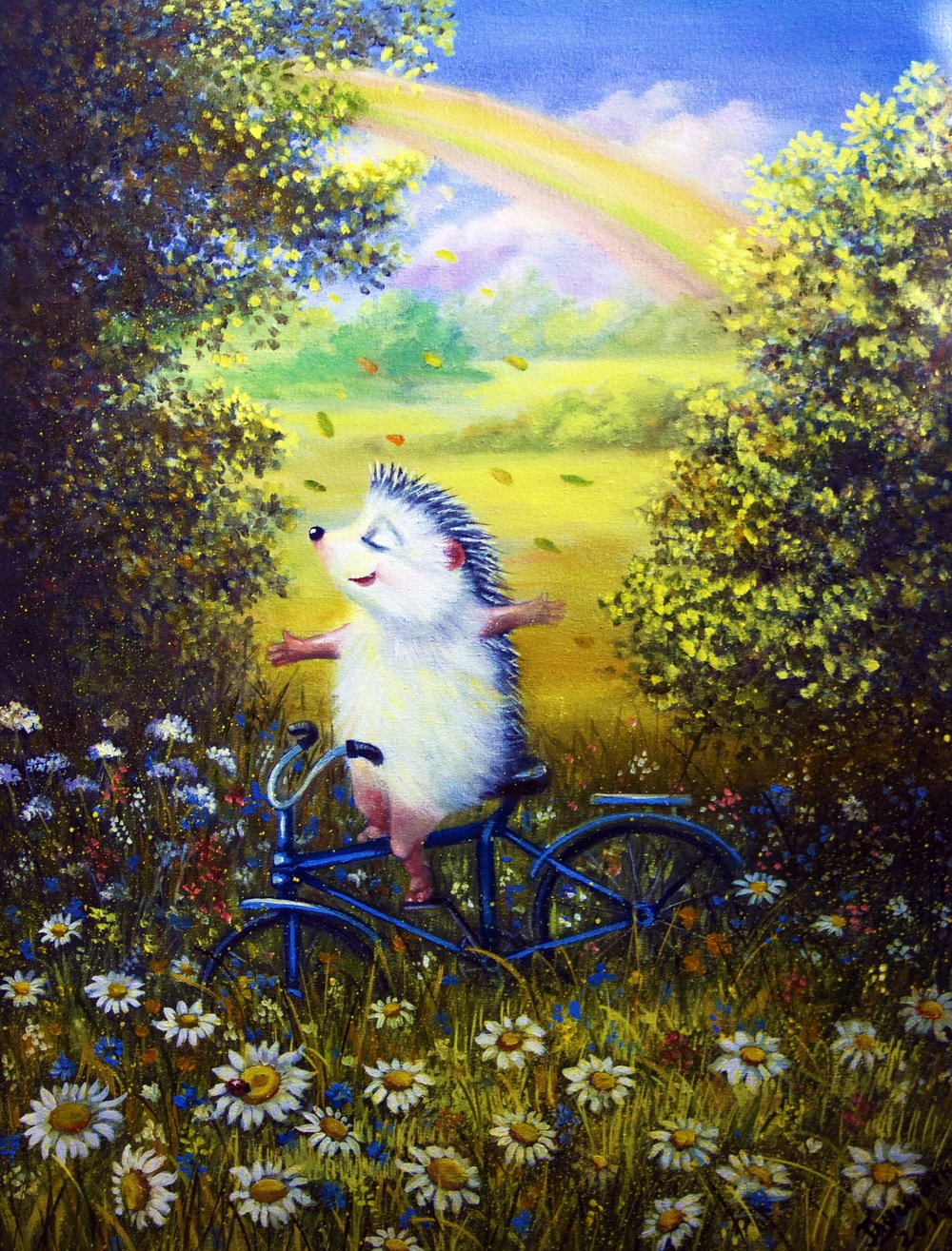 Еж на самокате