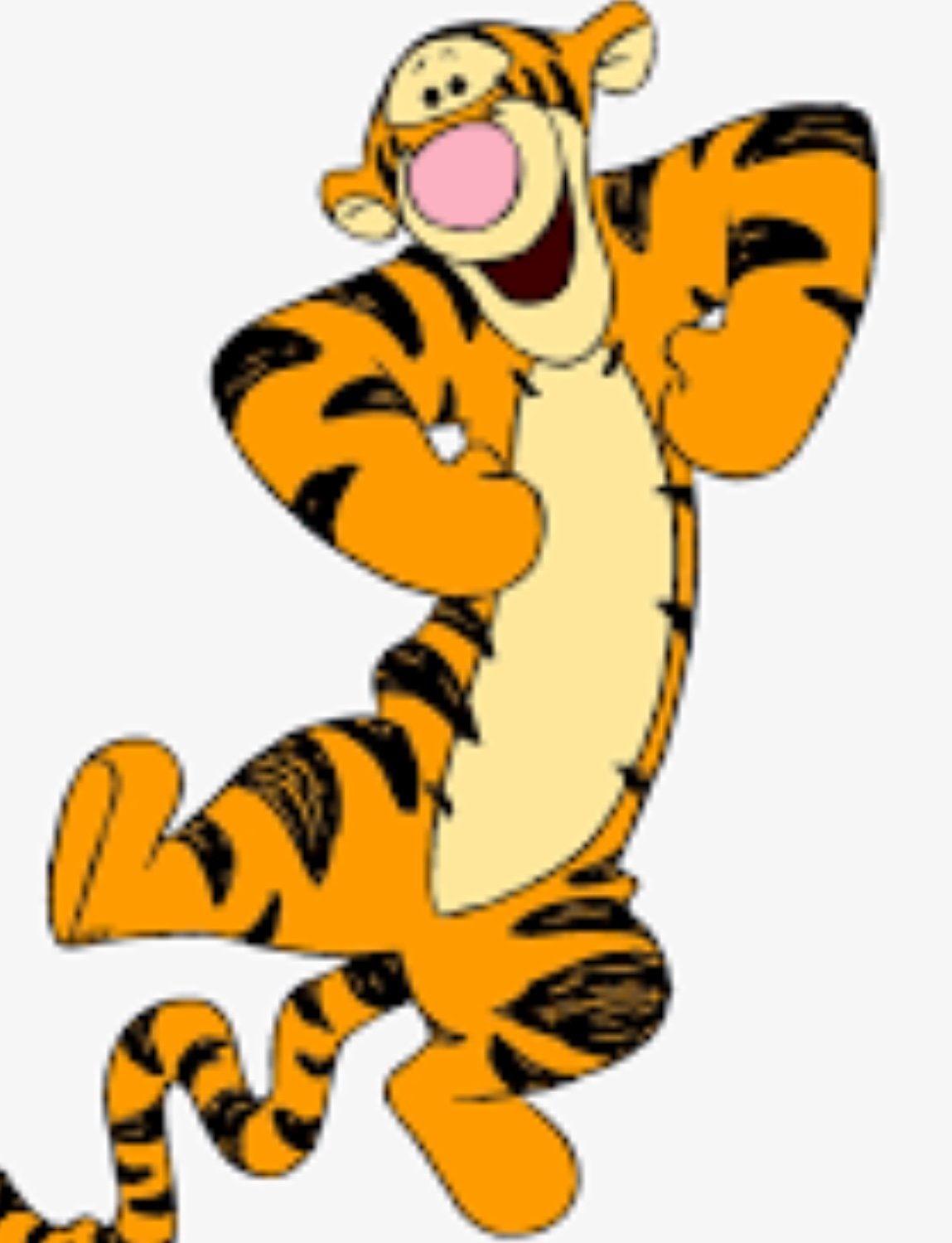 Тигр из Винни пуха Дисней на белом фоне