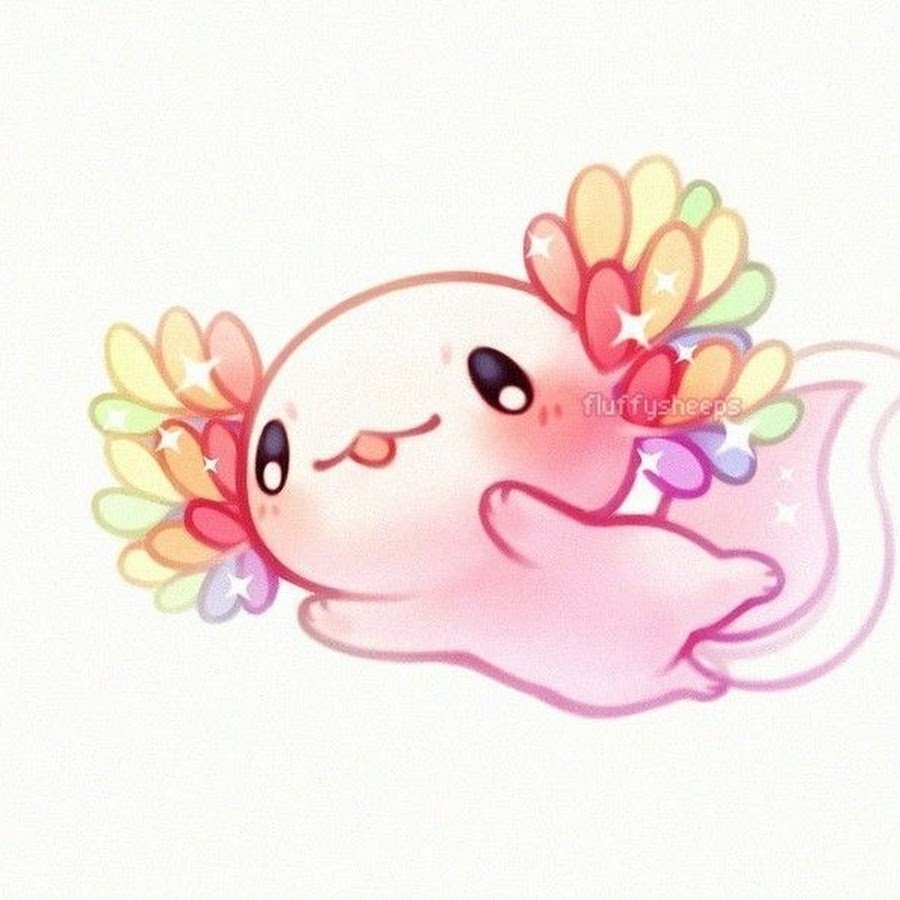 Аксолотль милашка аниме