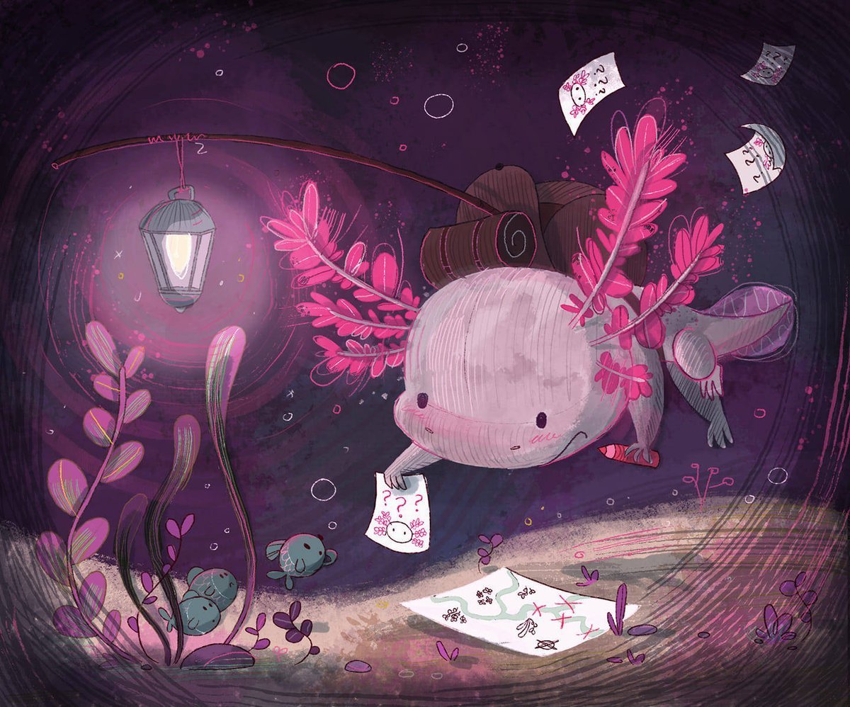 Аксолотль милашка аниме