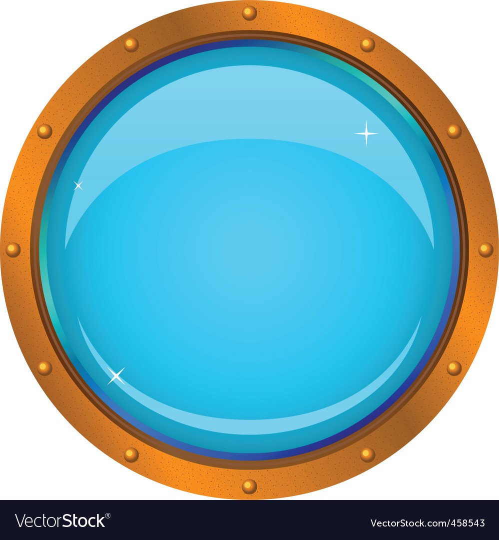 Иллюминатор корабля вектор