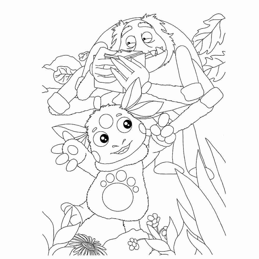 Лунтик и его друзья Мила и Пчеленок Кузя