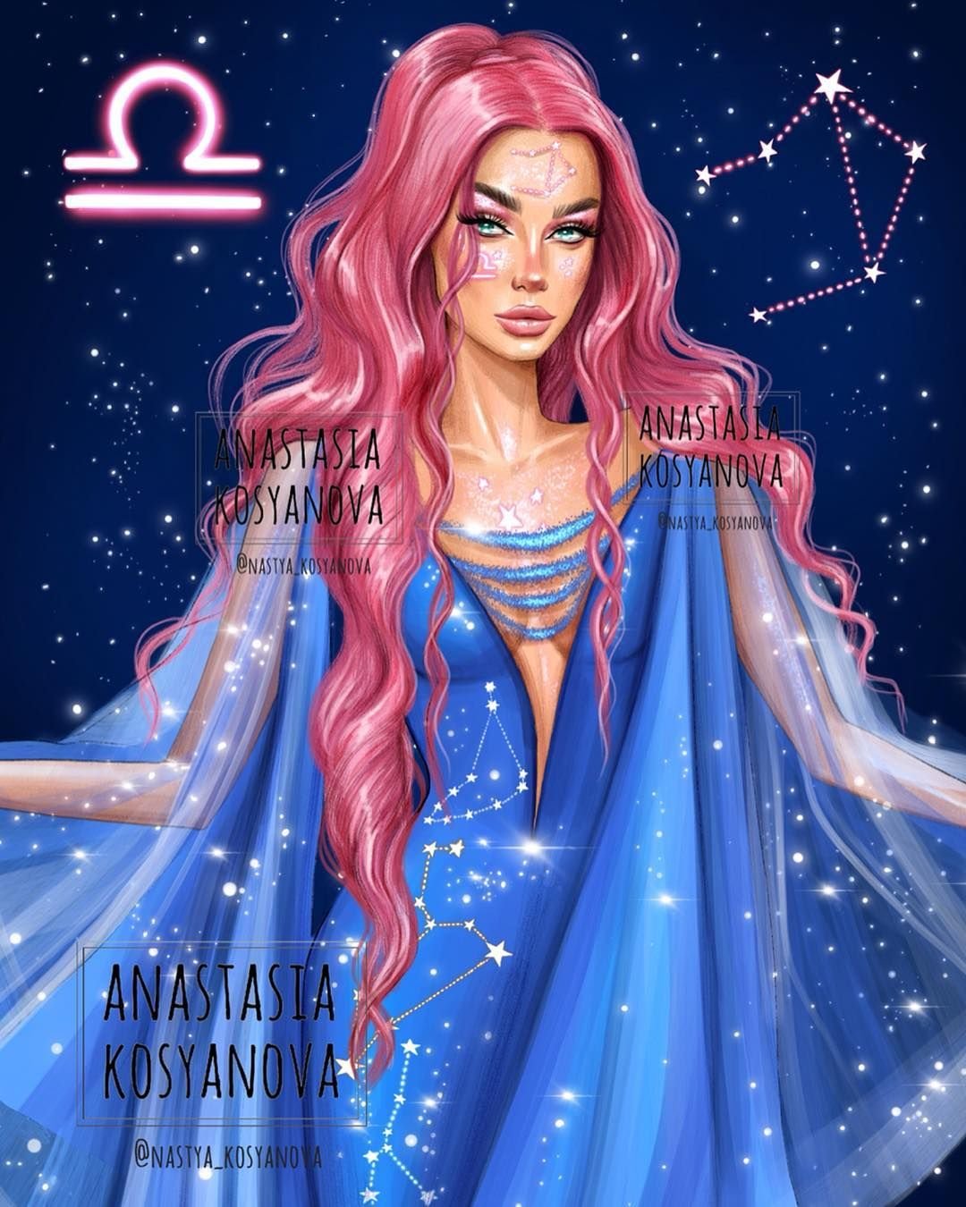 Anastasia kosyanova иллюстрации знаков зодиака
