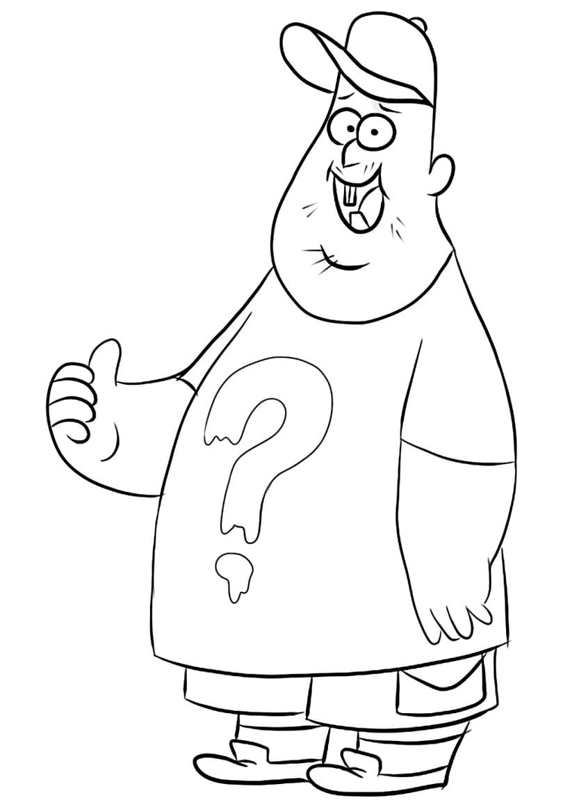 Гравити Фолз для срисовки Билл