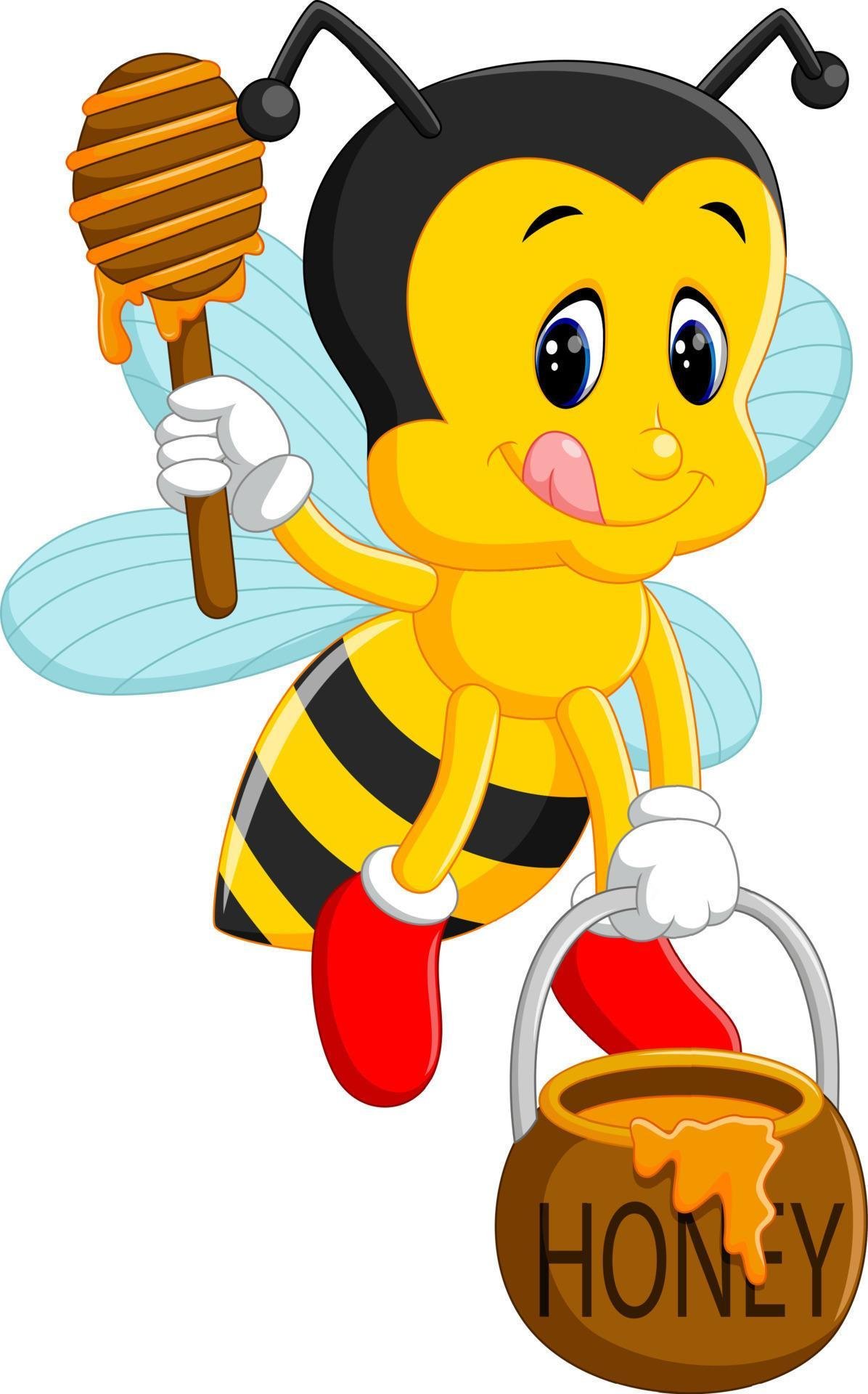 Пчелка с ведром меда