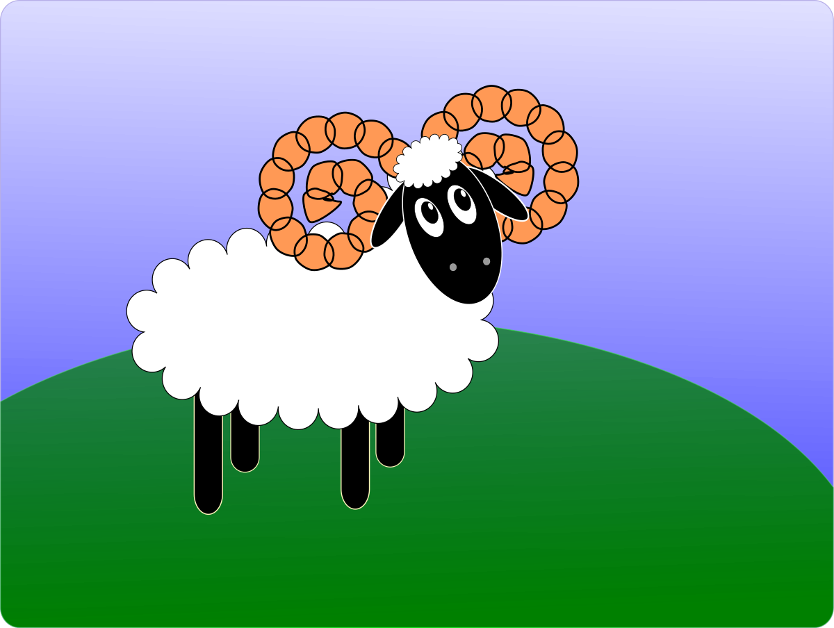 Мультяшный барашек 2д