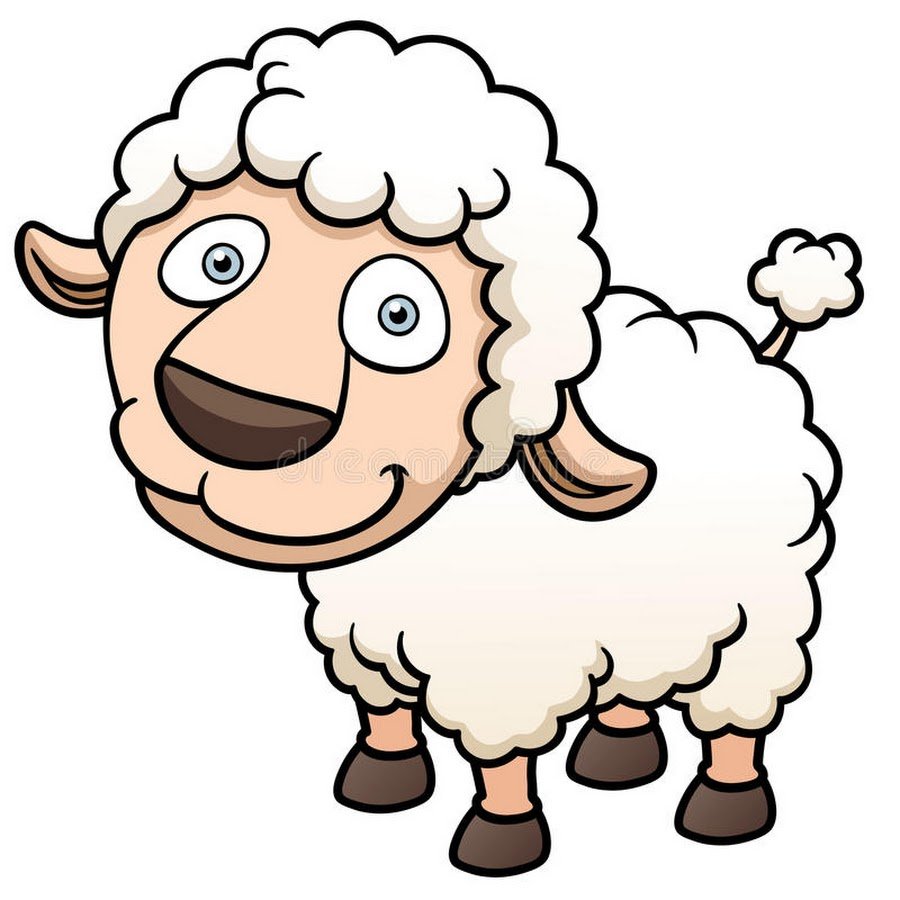 Лохматая овца мультяшка