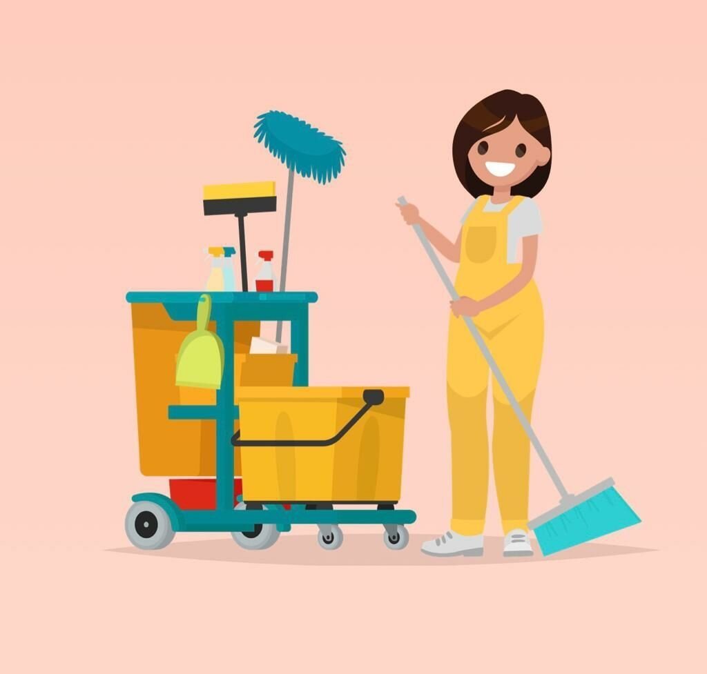 Уборка иллюстрация