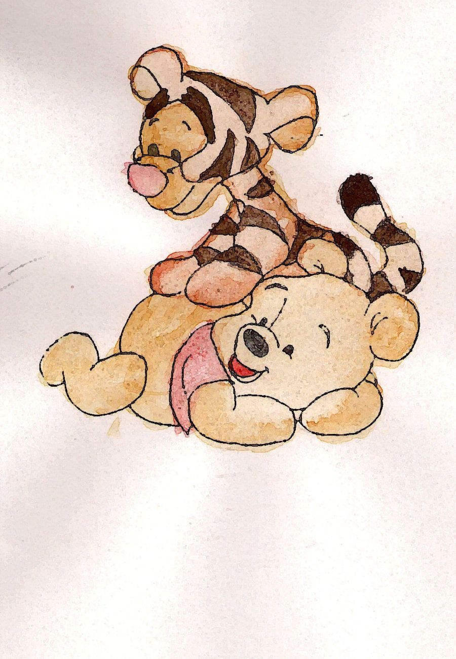 Рисунки для срисовки Винни пух