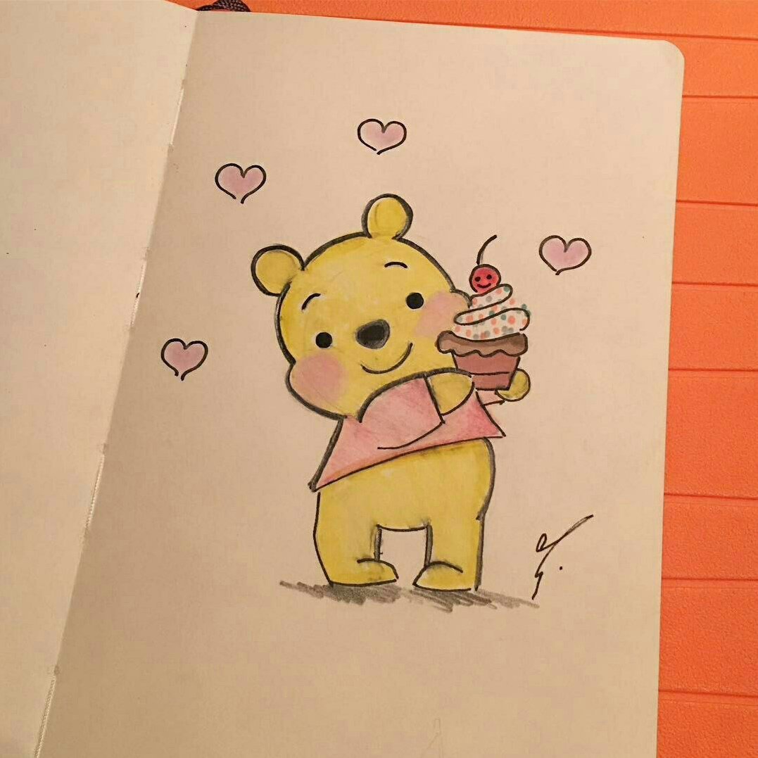 Милый Винни пух для срисовки