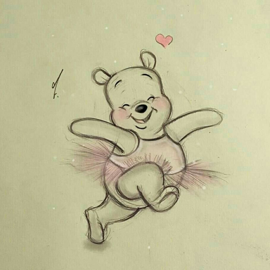 Рисунки для срисовки Винни пух