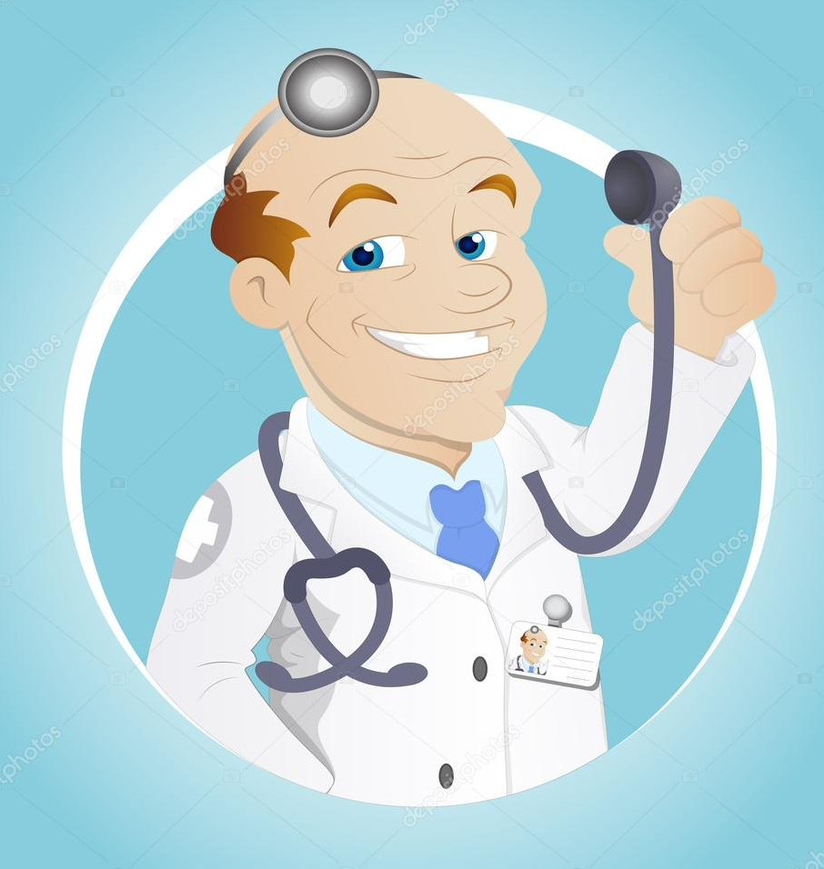 Мультяшный доктор ЛОР