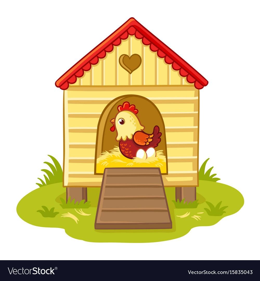 Курятник рисунок
