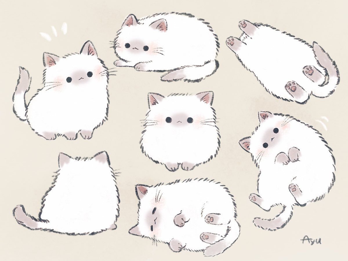 Котик рисунок