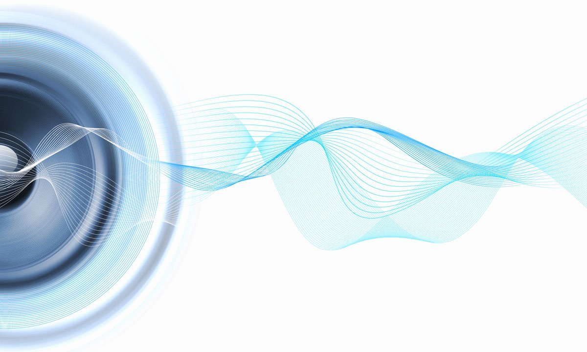 Радиоволны на белом фоне