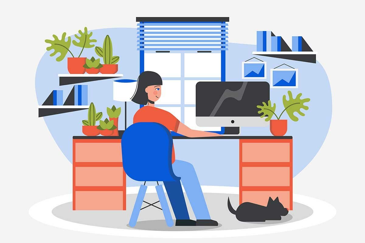 Порядок на рабочем месте вектор