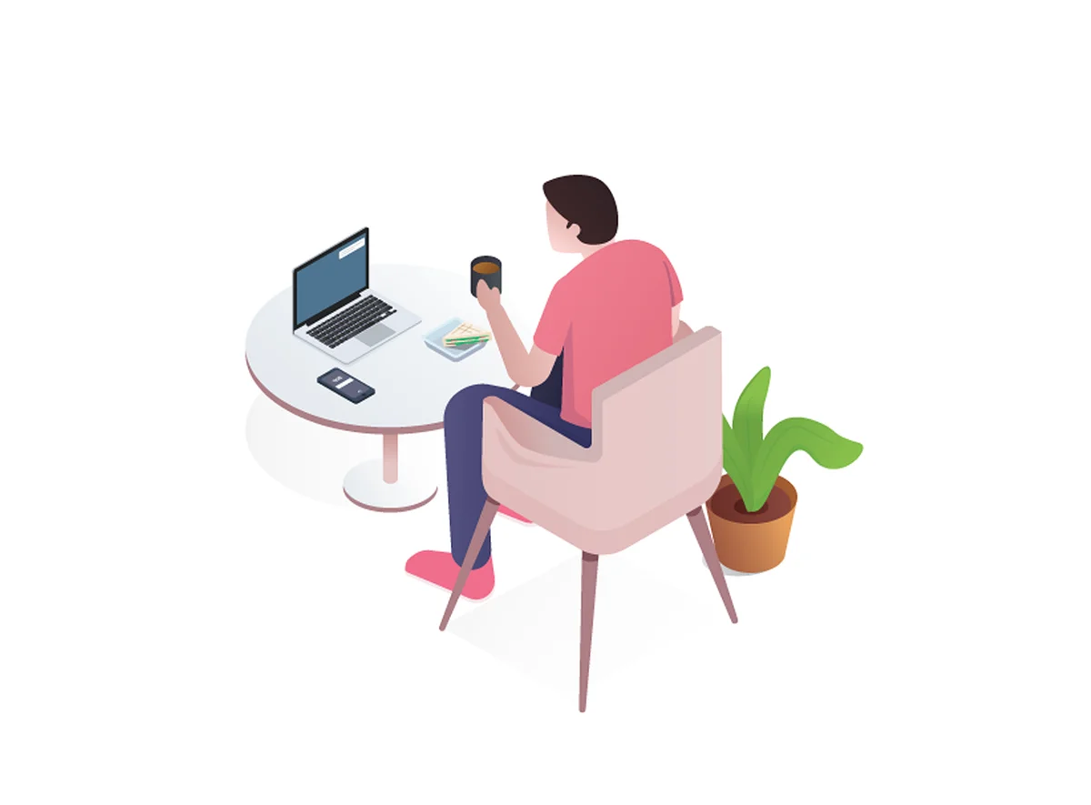 Человек за компьютером