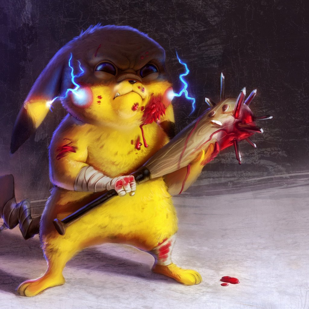 Пикачу с ножом