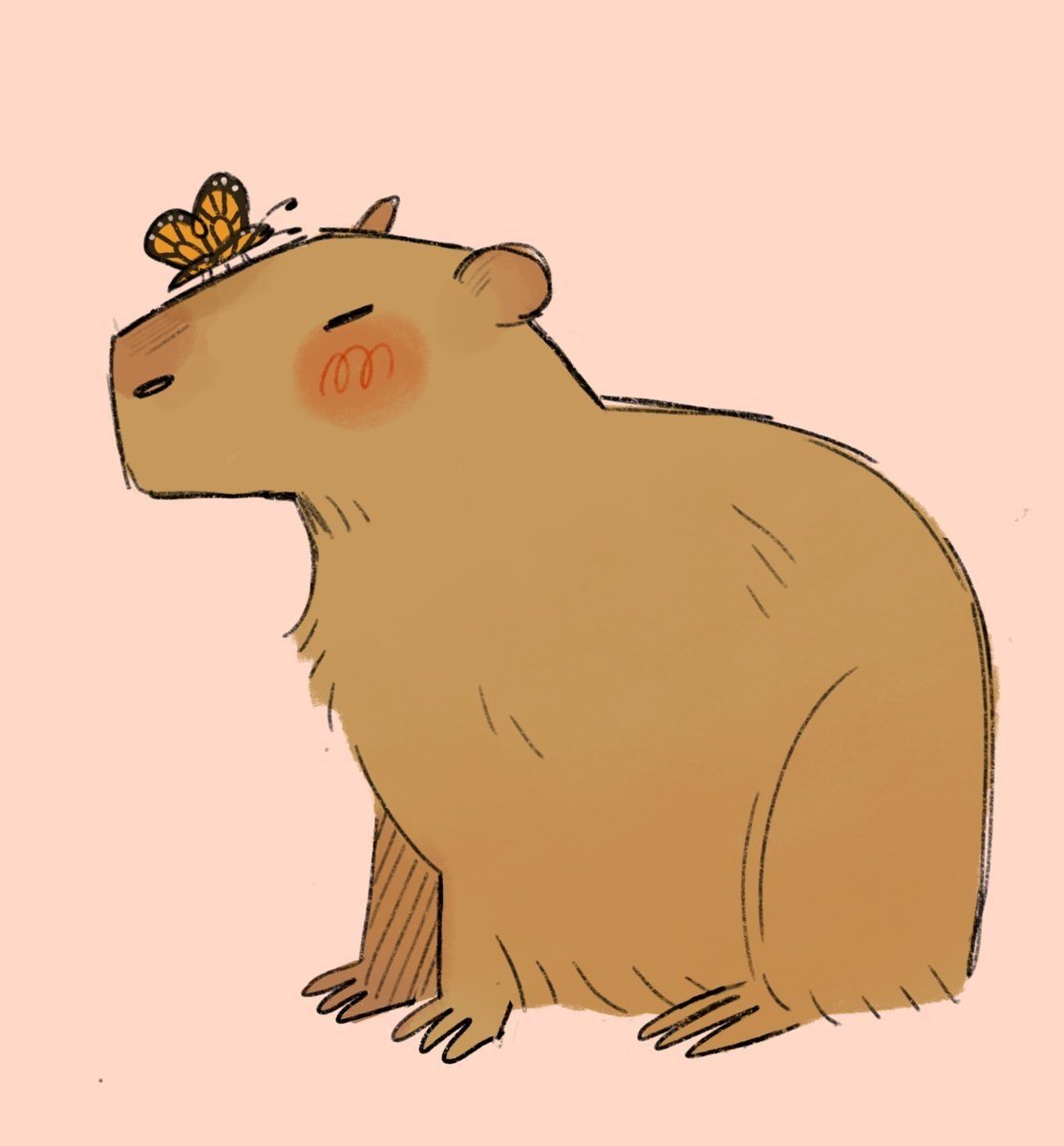 Капибара иллюстрация