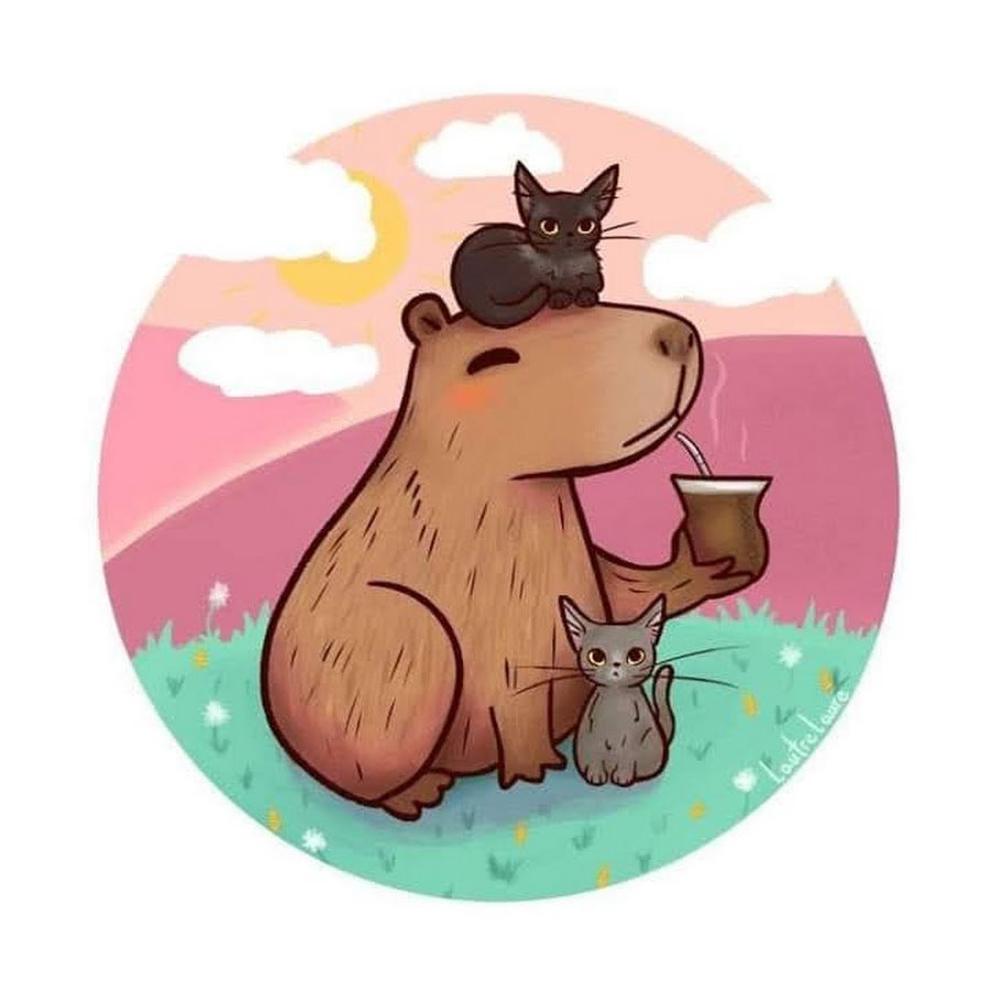 Капибара Чиби арт