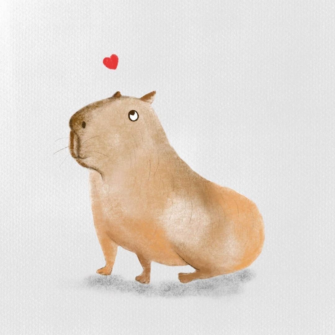 Капибара картина маслом