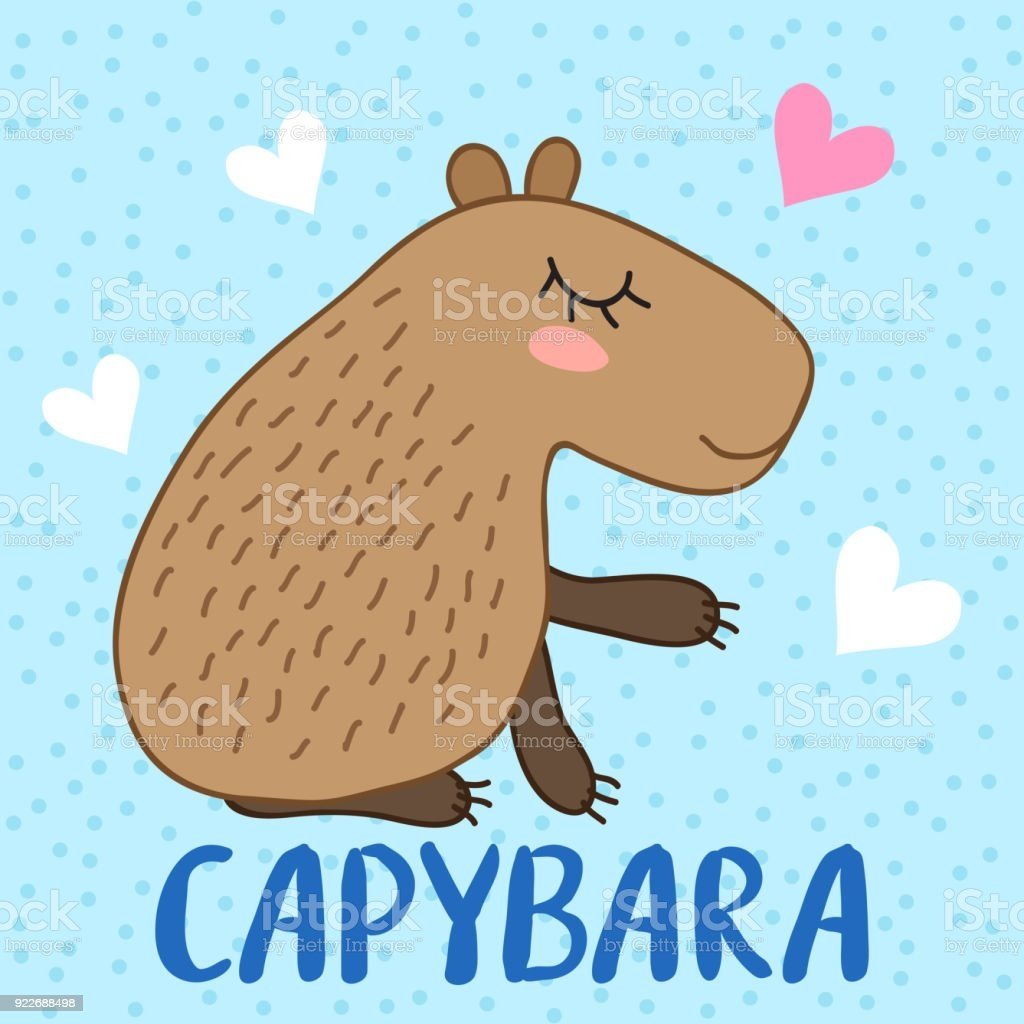 Капибара картинки нарисованные