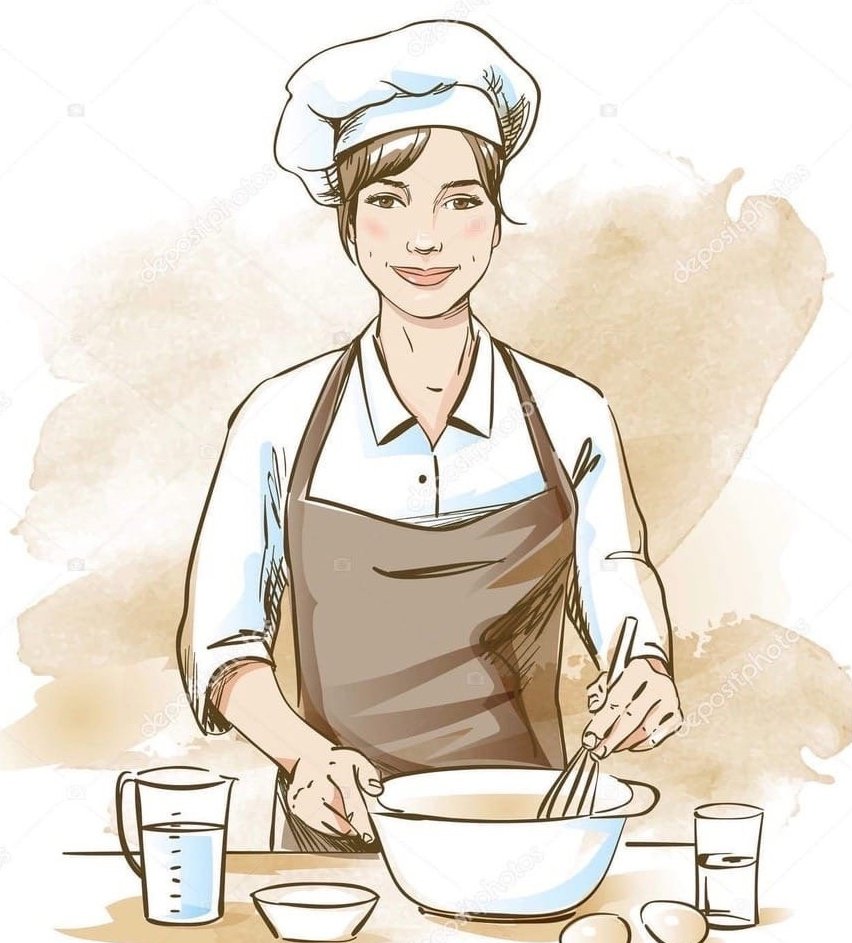 Кондитер иллюстрация акварель