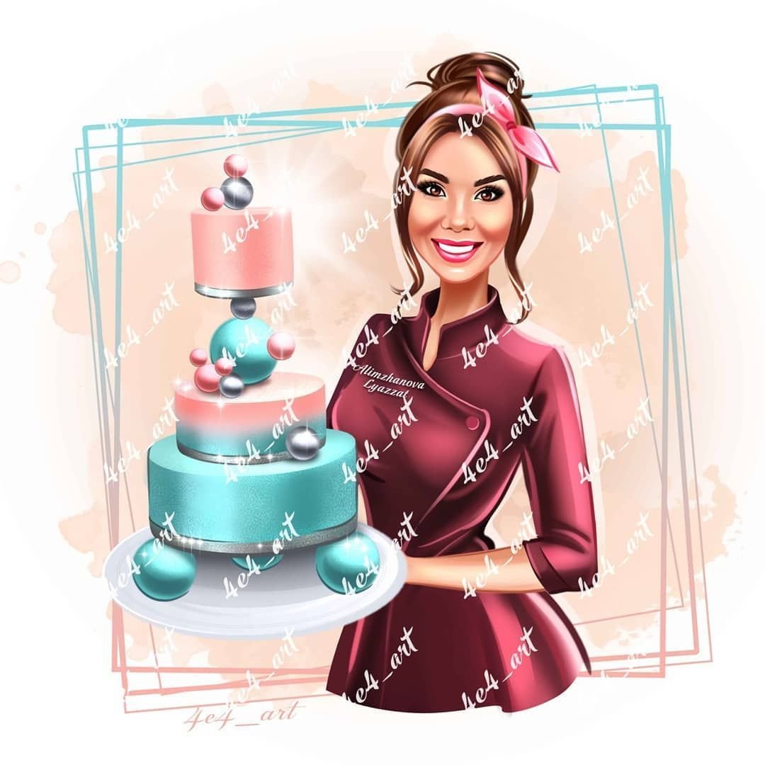 Кондитер иллюстрация