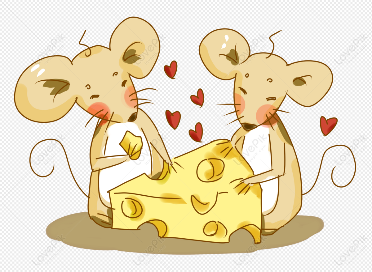 Мышонок несет сыр