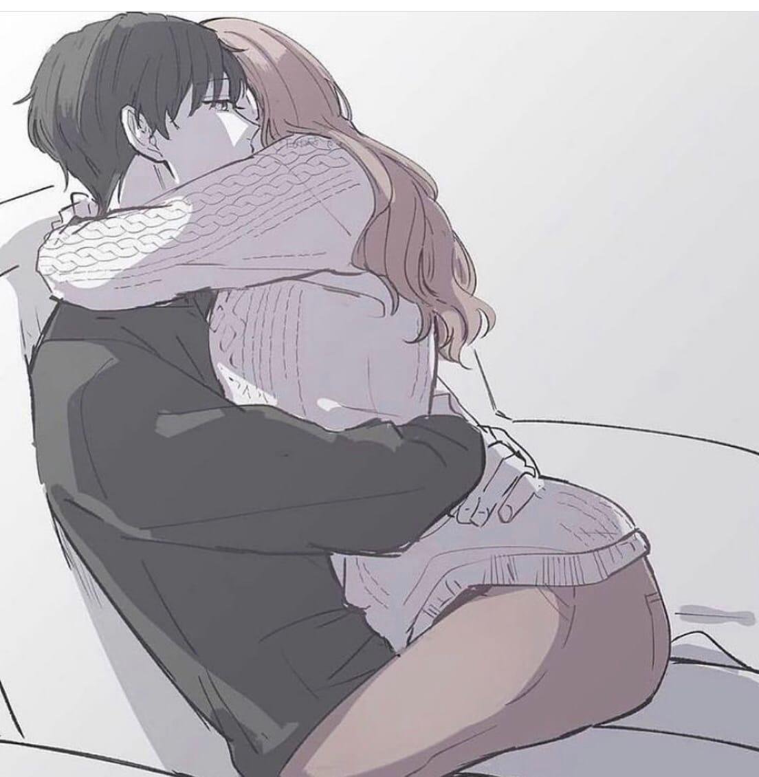 Аниме пара поцелуй