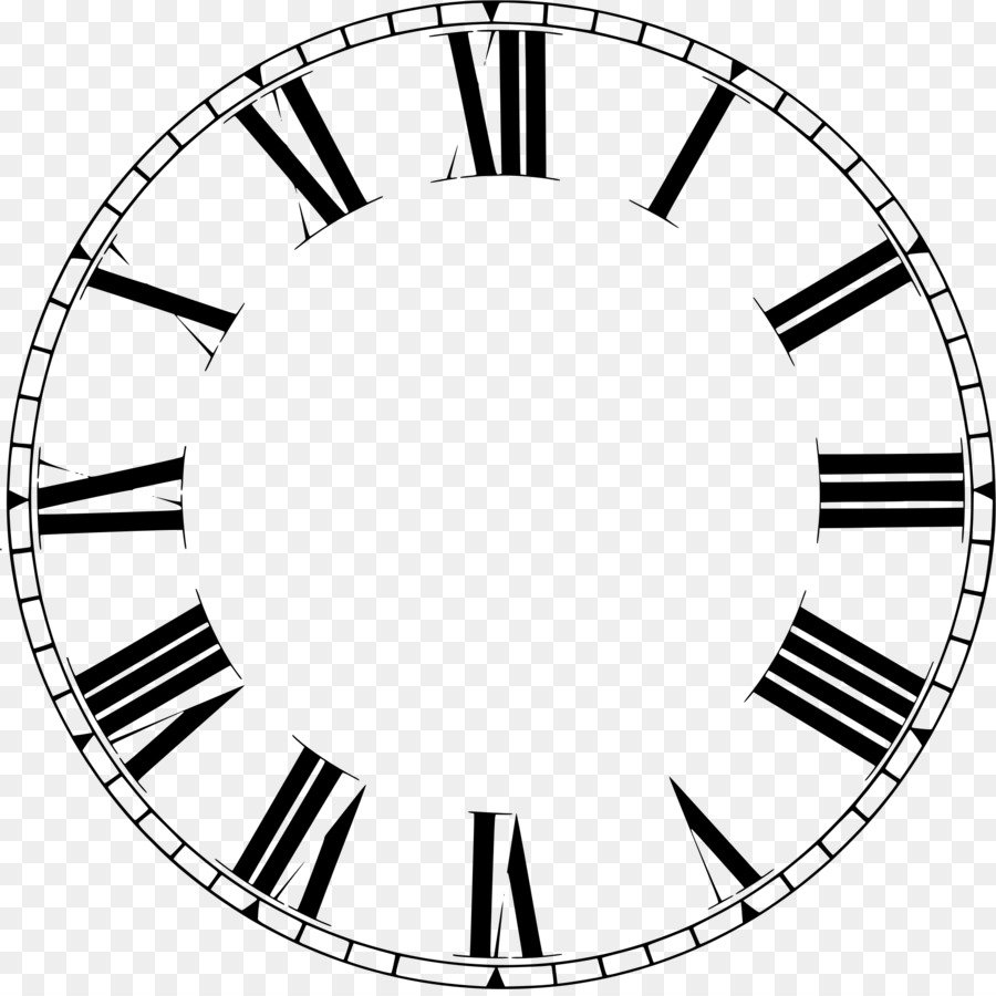 Циферблат с римскими цифрами без стрелок