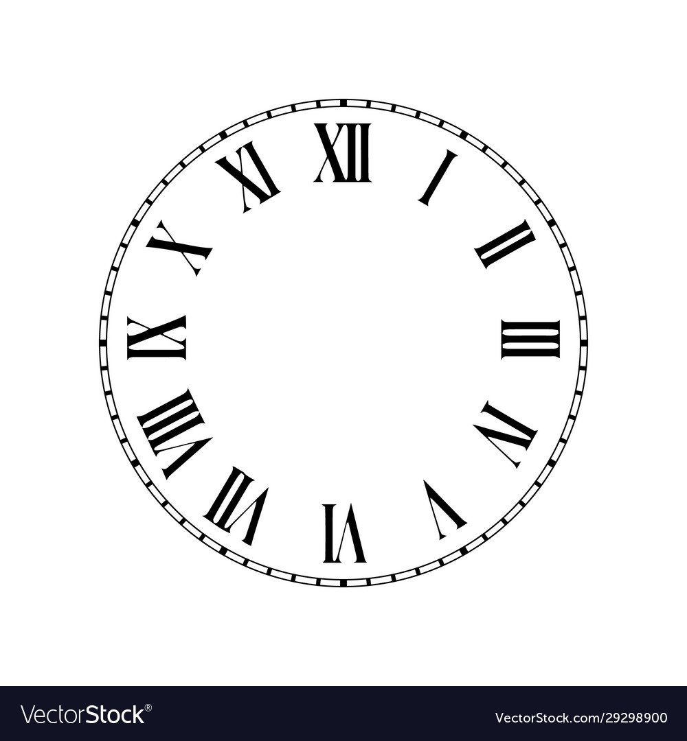 Циферблат часов с римскими цифрами