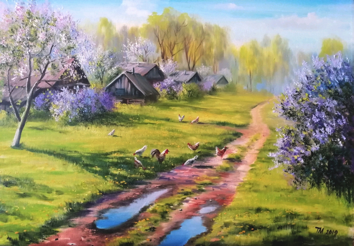 Весна в деревне