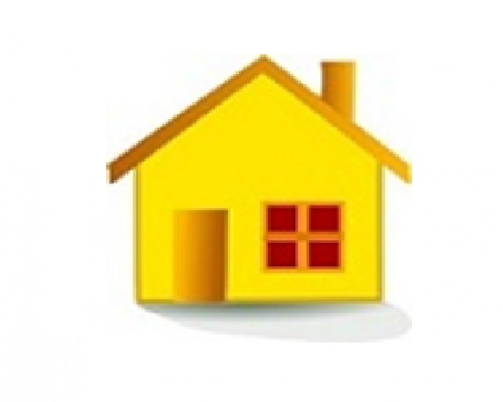 Красный домик на прозрачном фоне