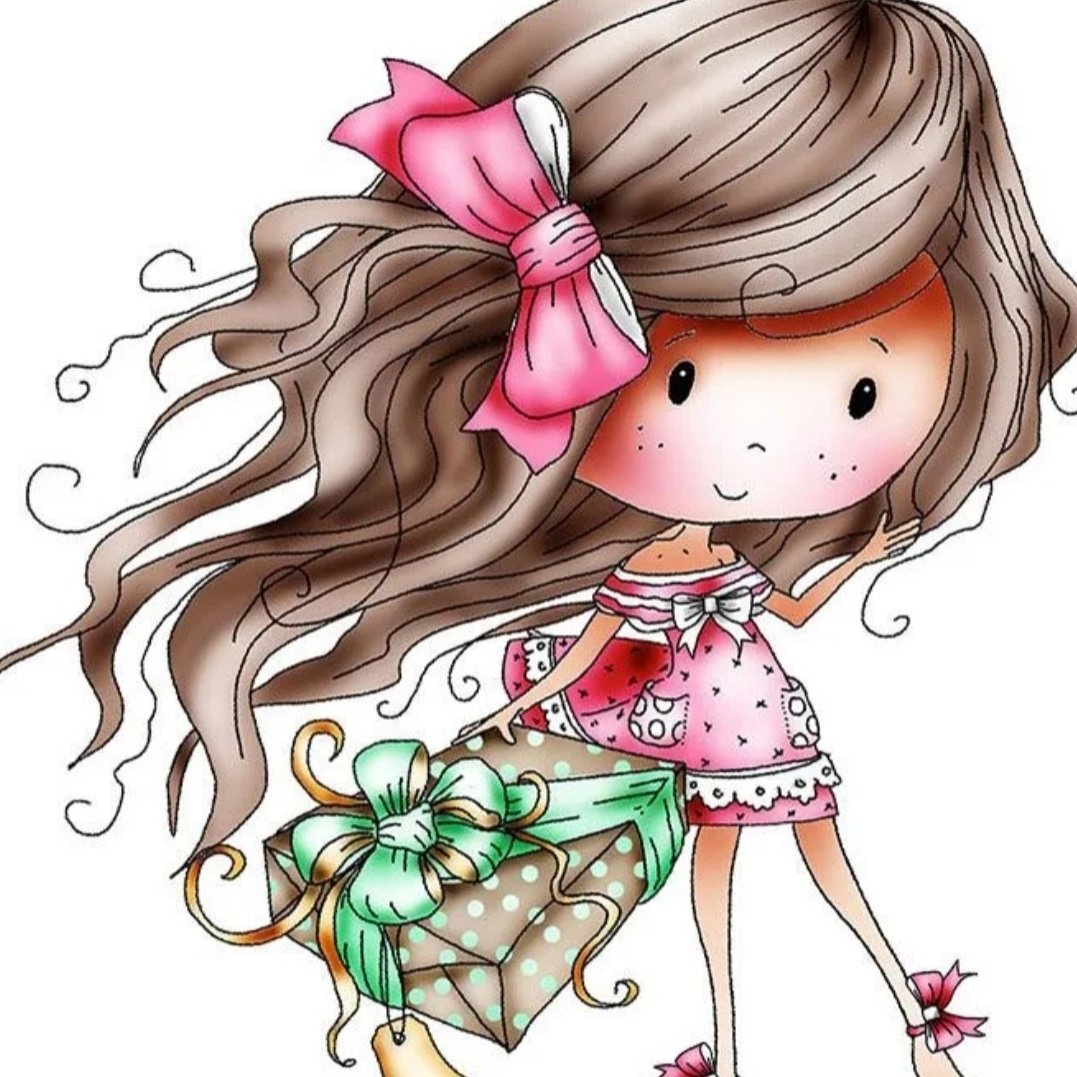 Мультяшные девочки с бантиками