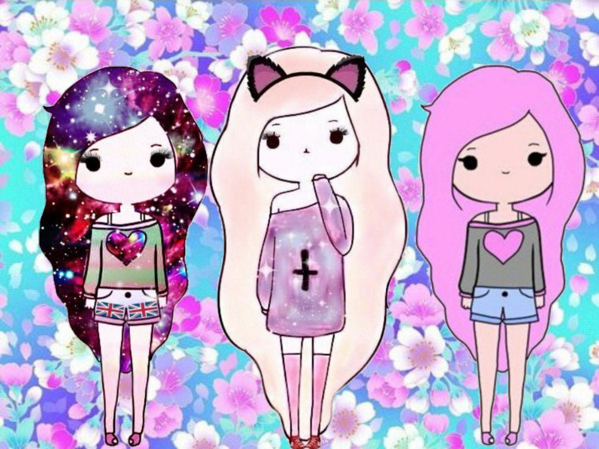 Три девочки мультяшные
