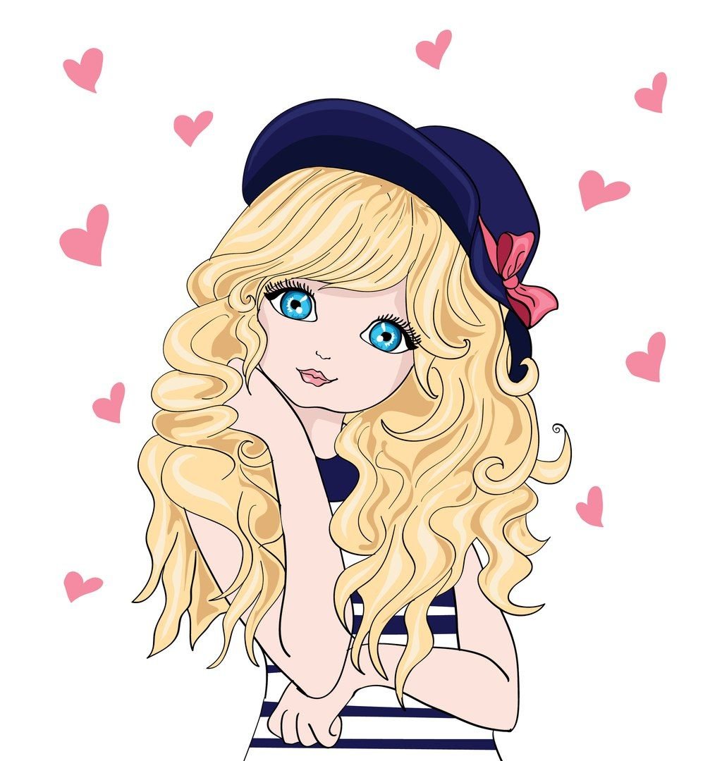 Стикеры милые девочки