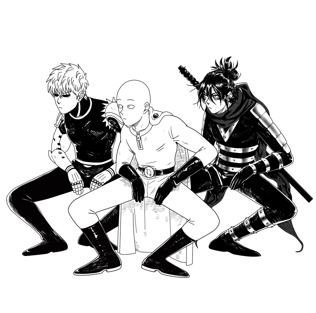 One Punch man Фубуки и Сайтама