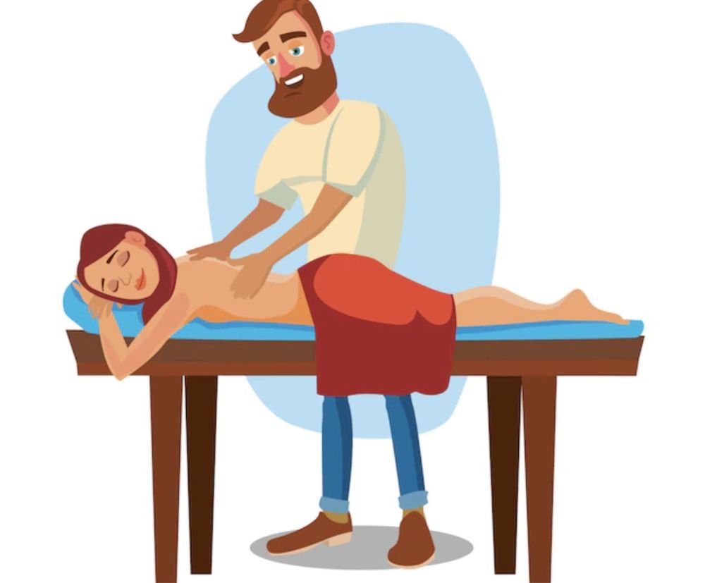 Массажист карикатура